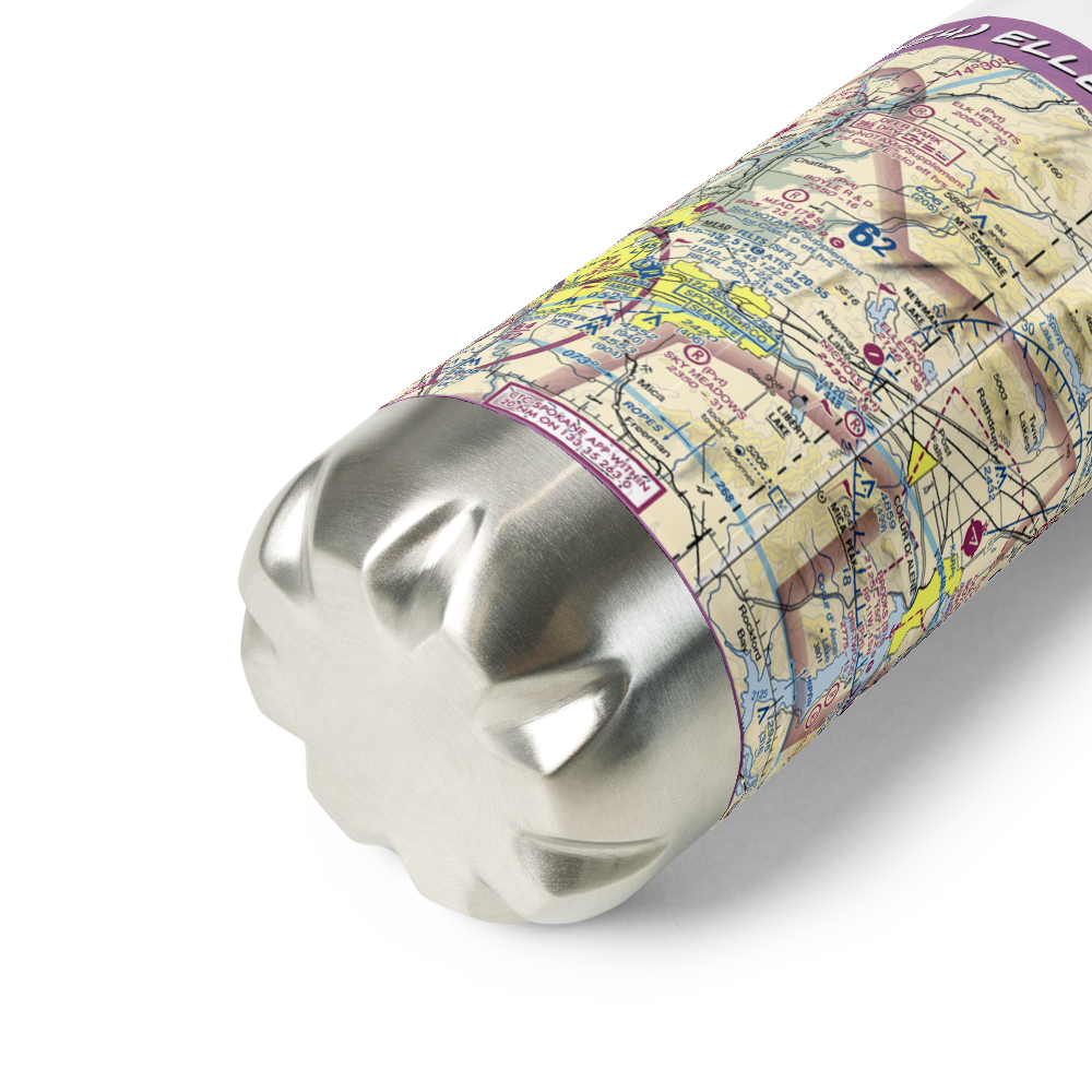 Ellerport Airport (WN54) VFR Sectional Water Bottle 