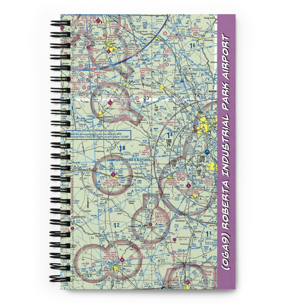 Roberta Industrial Park Airport (0GA9) VFR Sectional Notebook 