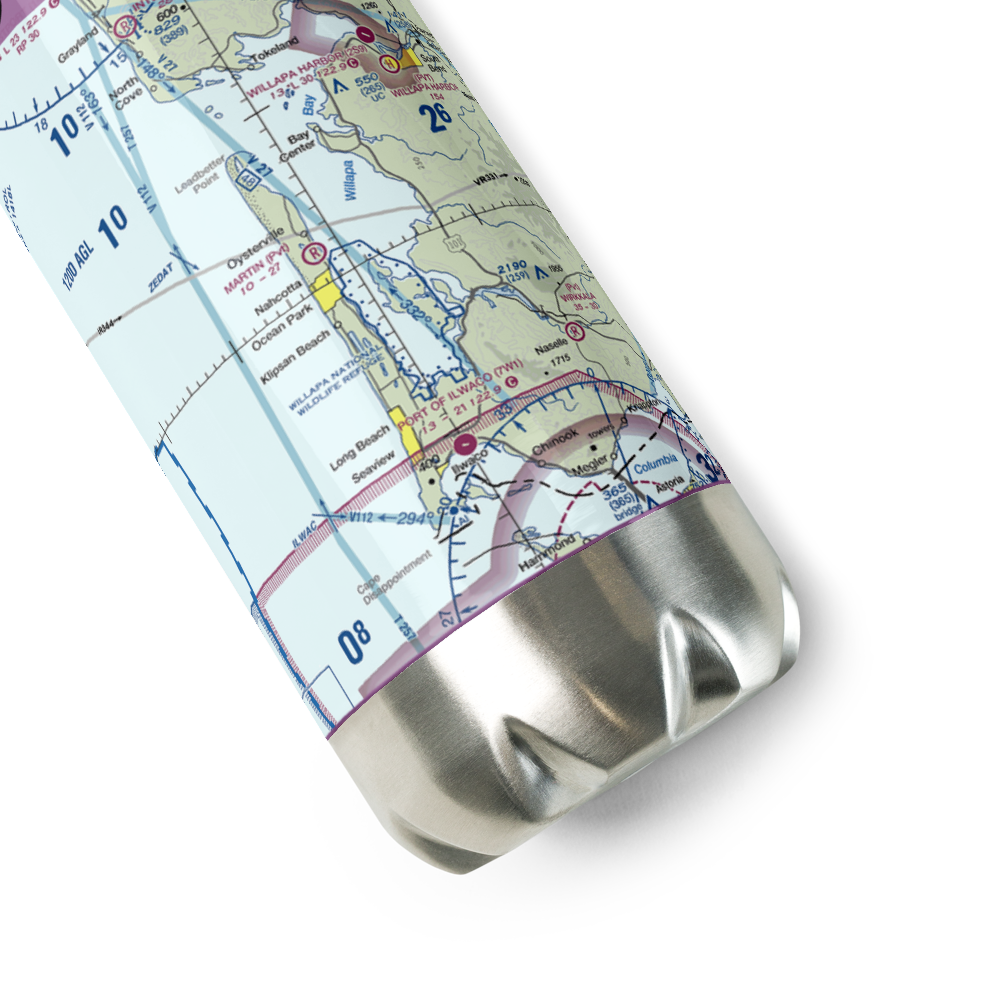 Martin Airport (WN88) VFR Sectional Water Bottle 