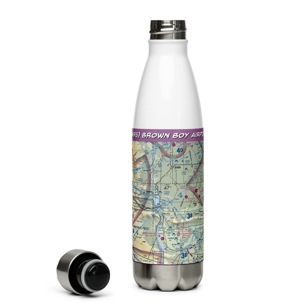 Brown Boy Airport (WN95) VFR Sectional Water Bottle 