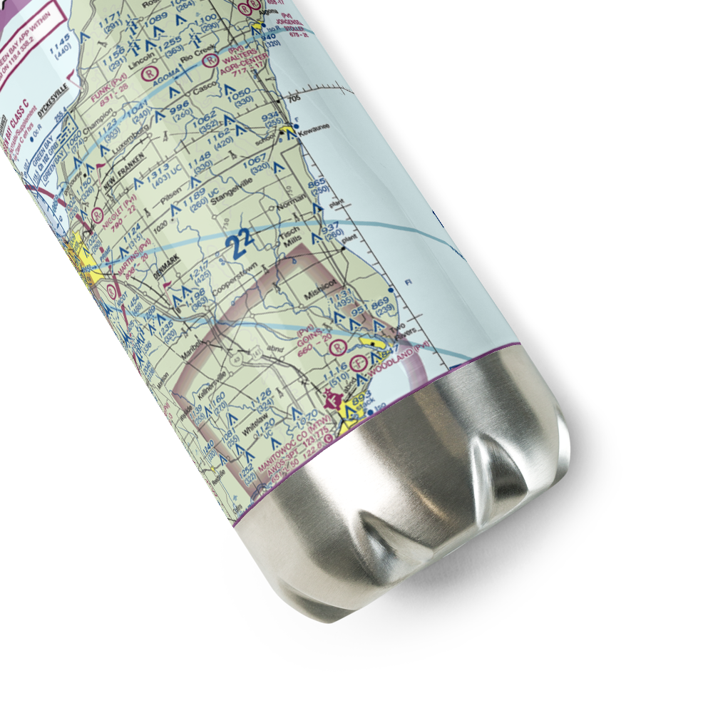 Ranch Side Airport (WS26) VFR Sectional Water Bottle 