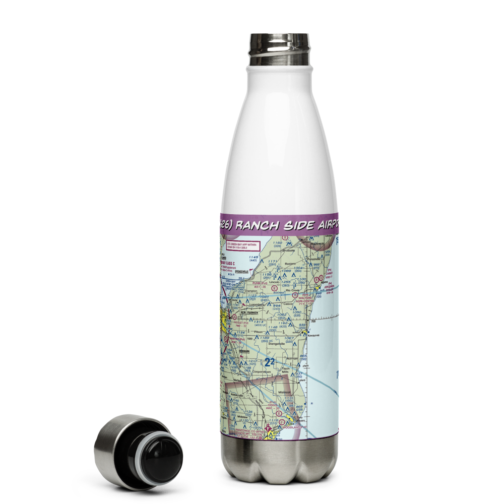 Ranch Side Airport (WS26) VFR Sectional Water Bottle 
