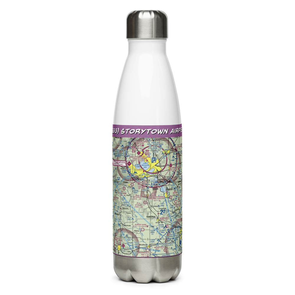 Storytown Airfield (WS33) VFR Sectional Water Bottle 