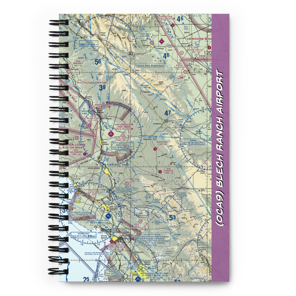Blech Ranch Airport (0CA9) VFR Sectional Notebook 