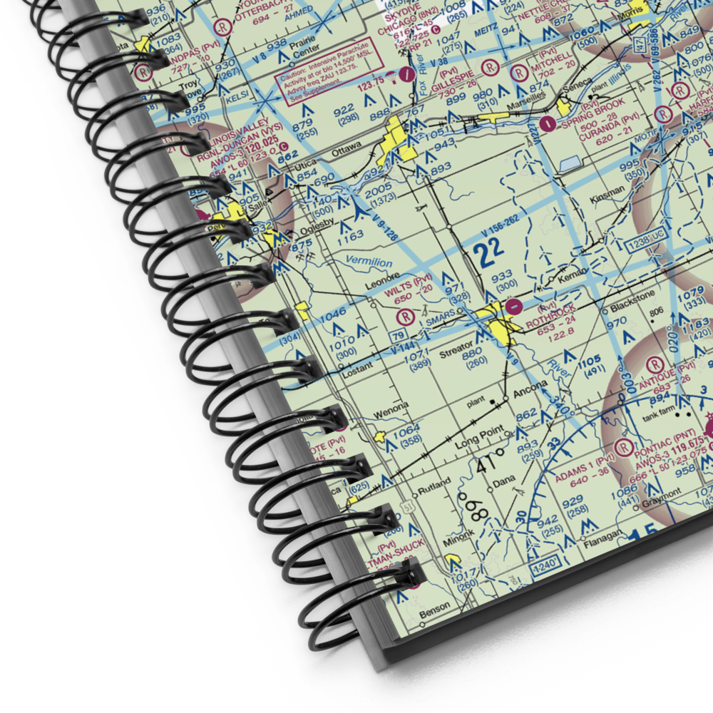 Cushing Field Ltd Airport (0C8) VFR Sectional Notebook 