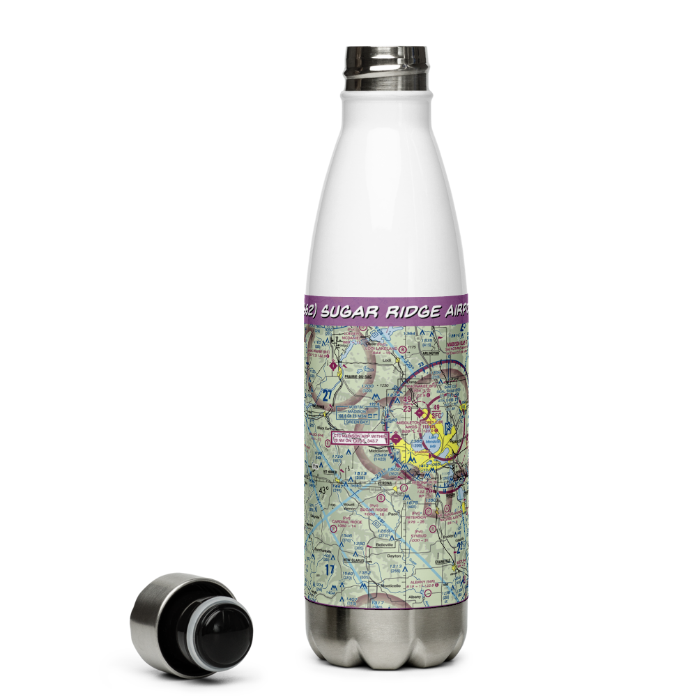 Sugar Ridge Airport (WS62) VFR Sectional Water Bottle 