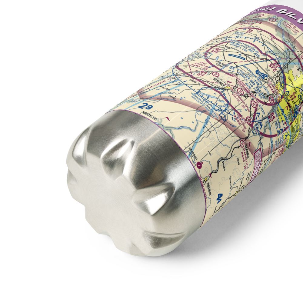 Silverbird Airport (WT04) VFR Sectional Water Bottle 