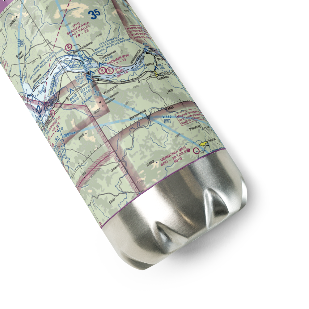 Michair Airport (WT44) VFR Sectional Water Bottle 