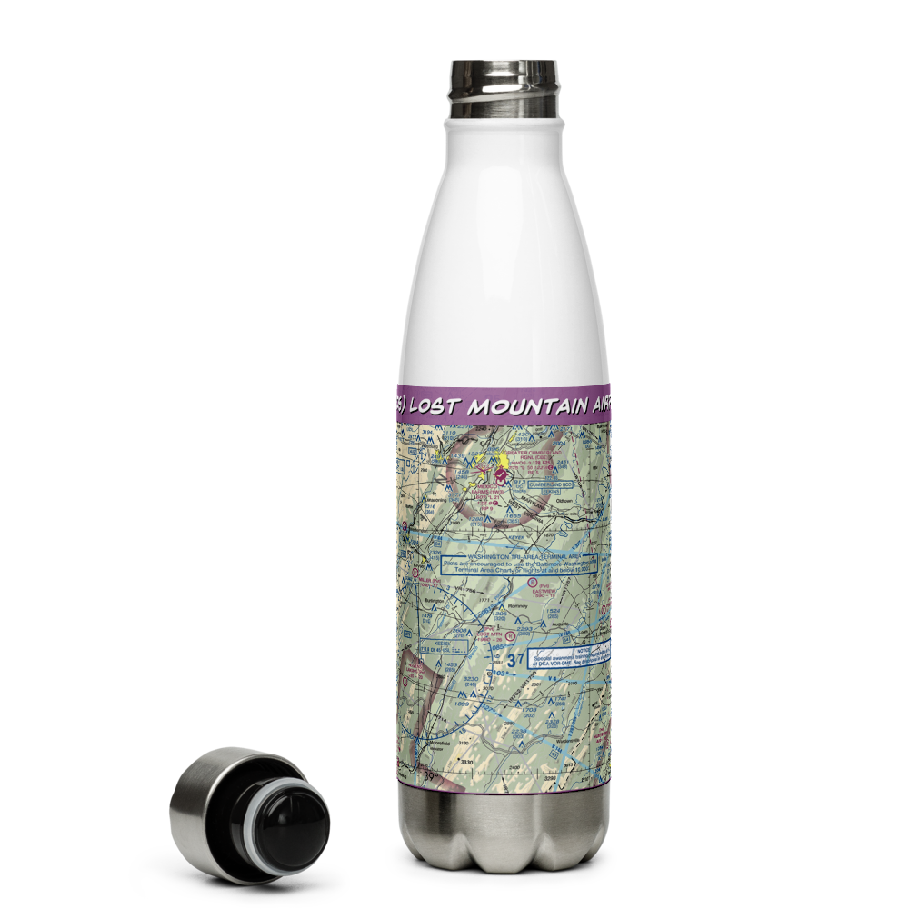 Lost Mountain Airport (WV06) VFR Sectional Water Bottle 