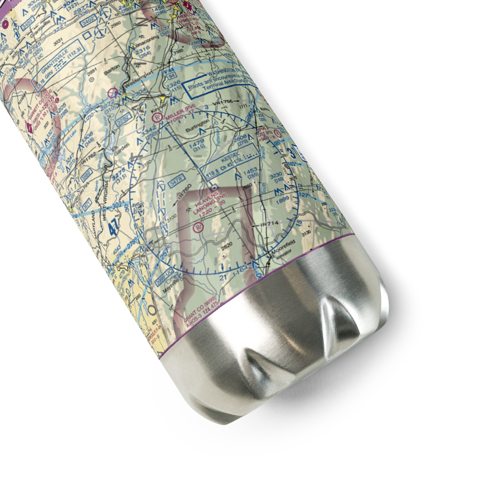 Miller Field (WV18) VFR Sectional Water Bottle 