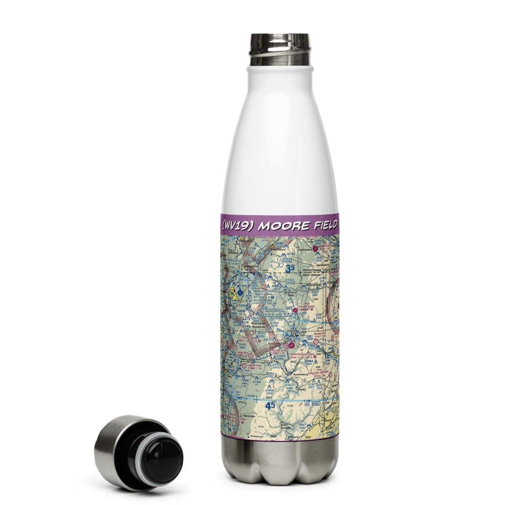 Moore Field (WV19) VFR Sectional Water Bottle 