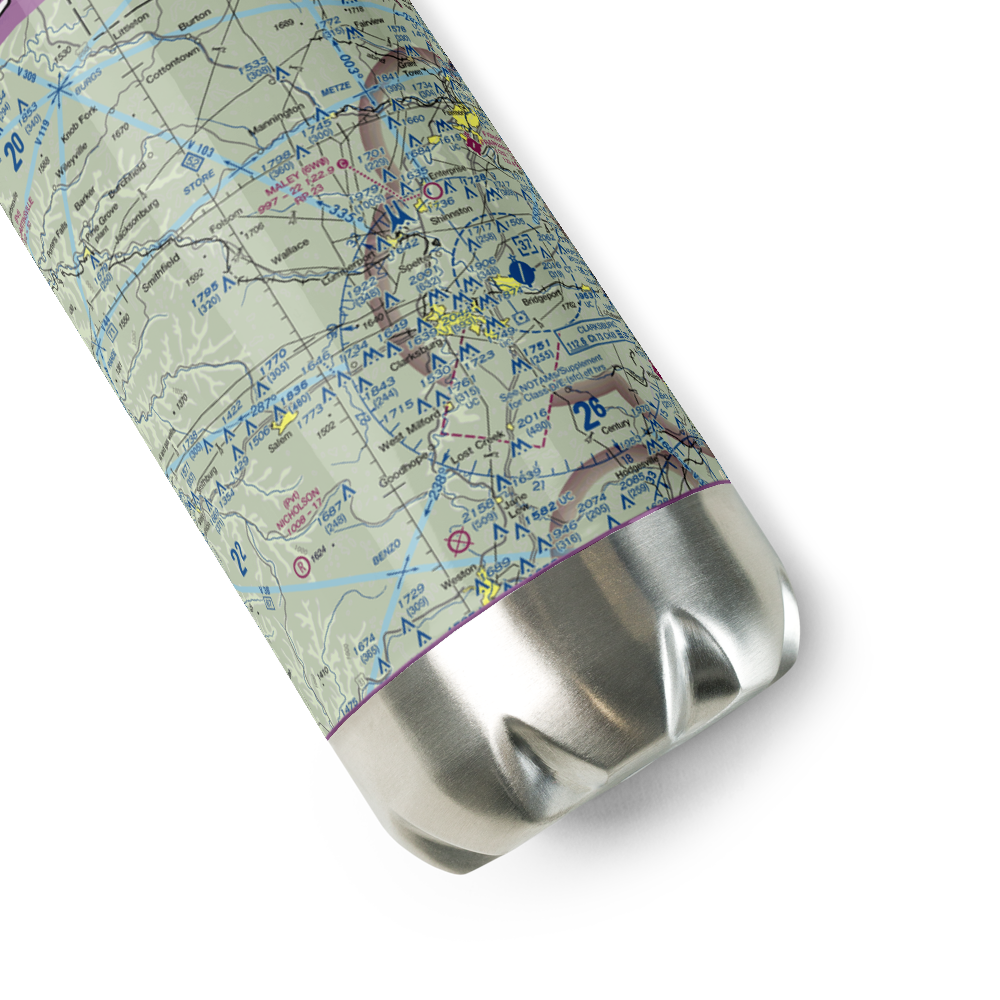 Ruth Field (WV28) VFR Sectional Water Bottle 