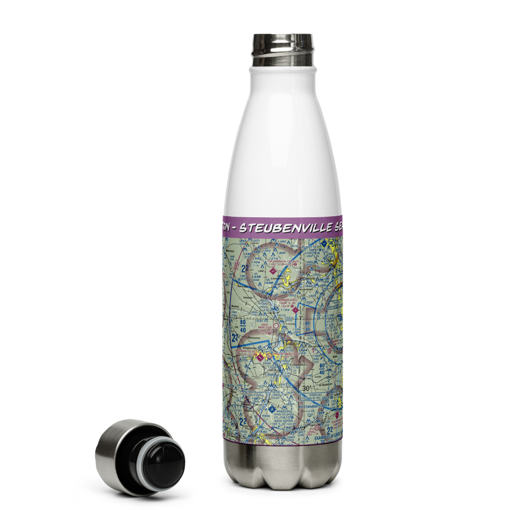 Weirton - Steubenville Seaplane Base (WV42) VFR Sectional Water Bottle 