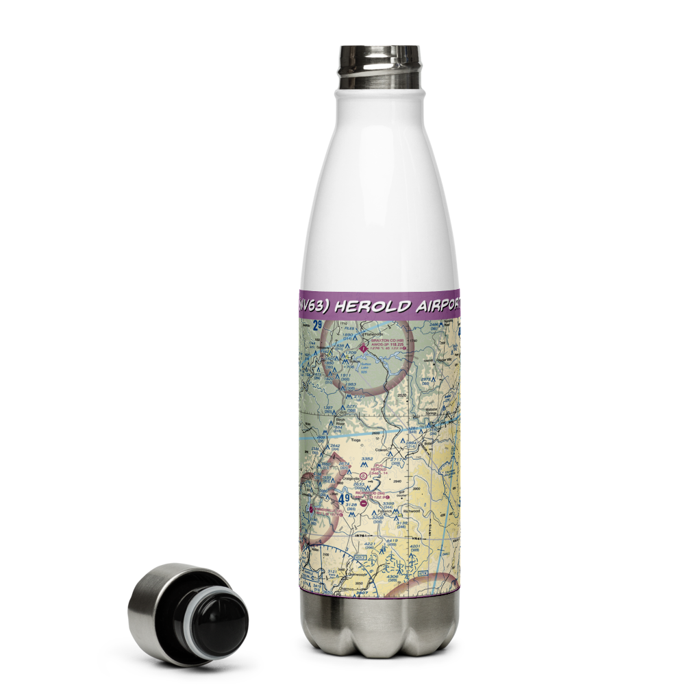 Herold Airport (WV63) VFR Sectional Water Bottle 