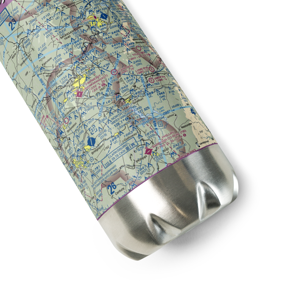 Carr Airport (WV65) VFR Sectional Water Bottle 