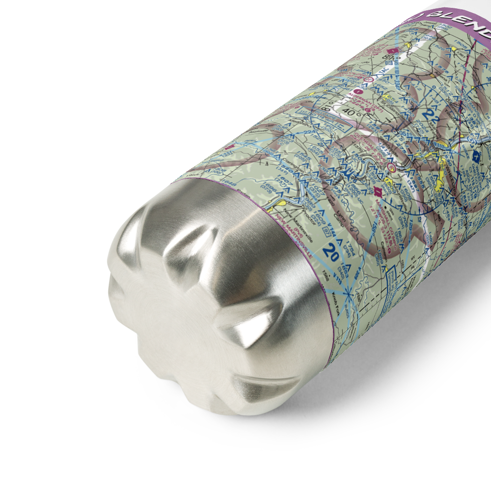 Glendale Fokker Field (WV66) VFR Sectional Water Bottle 