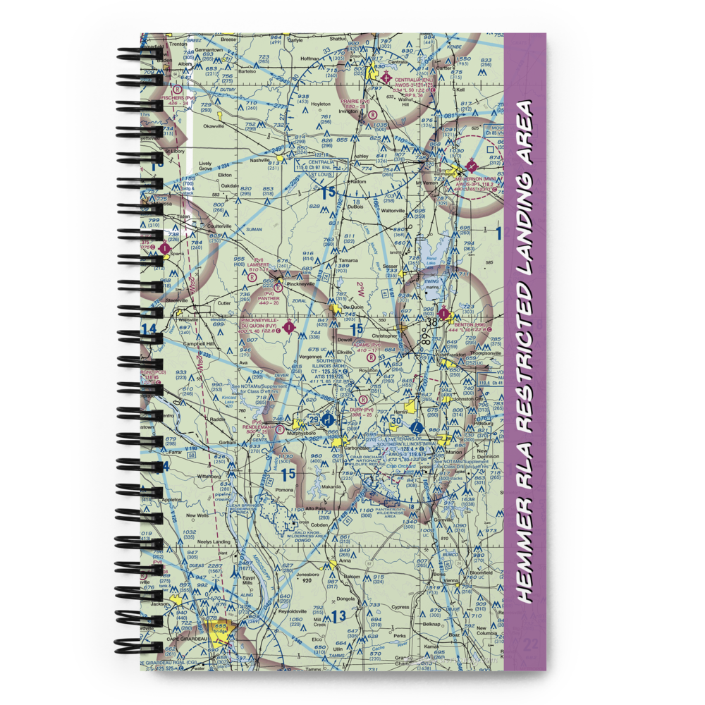 Hemmer RLA Restricted Landing Area (08IS) VFR Sectional Notebook 