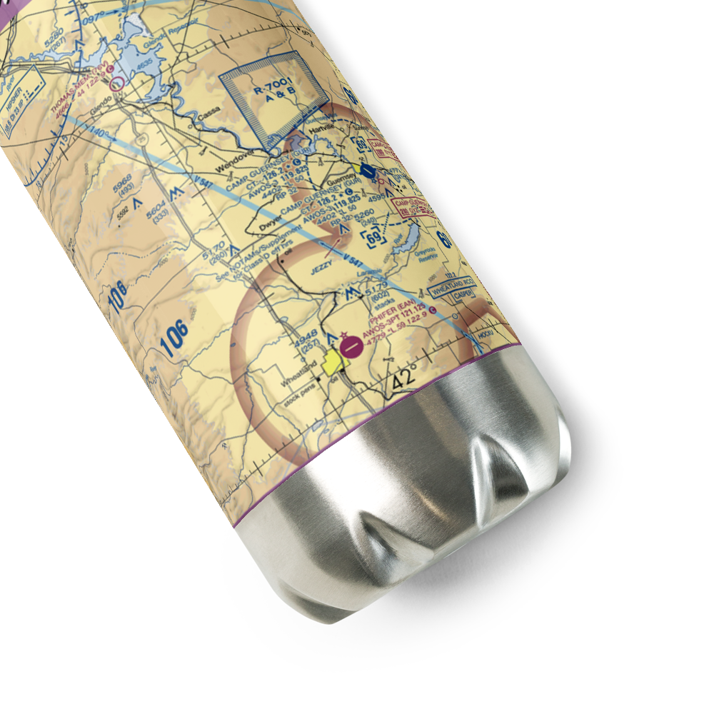 Snell - North Laramie River Airport (WY25) VFR Sectional Water Bottle 