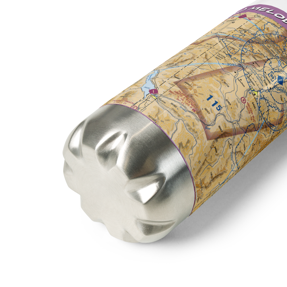 Melody Ranch Airport (WY31) VFR Sectional Water Bottle 