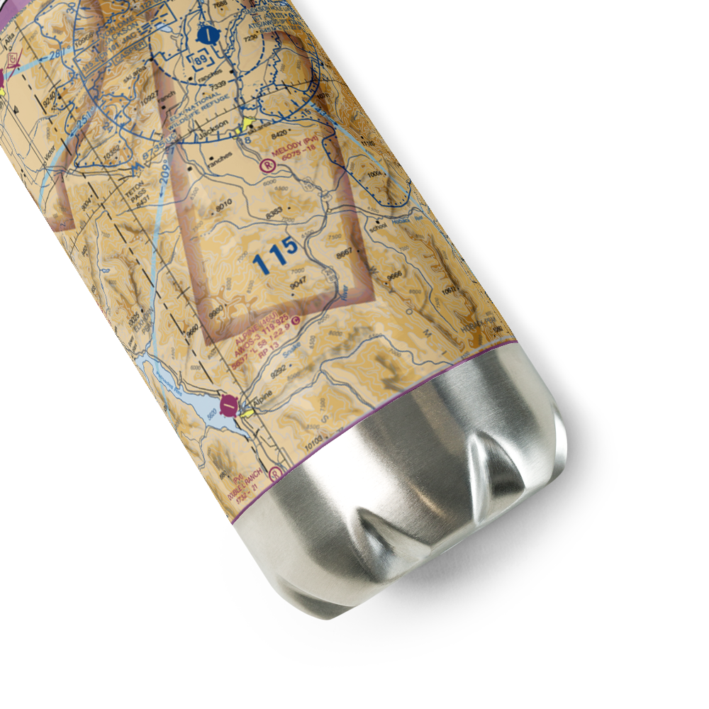 Melody Ranch Airport (WY31) VFR Sectional Water Bottle 