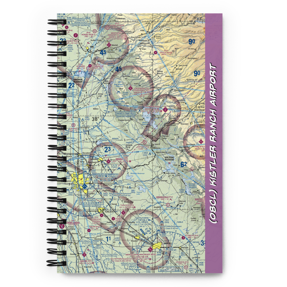 Kistler Ranch Airport (08CL) VFR Sectional Notebook 