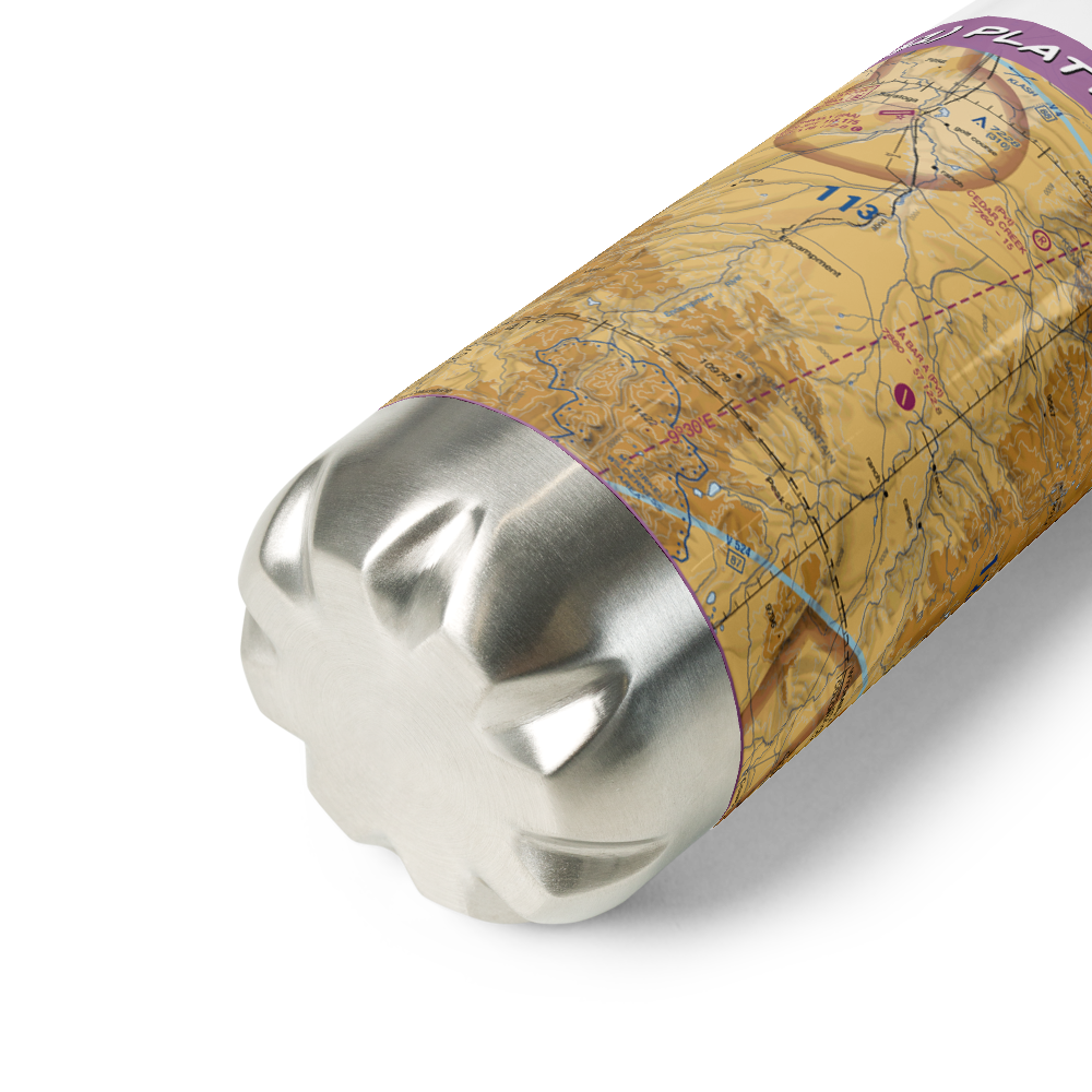 Platt Ranch Airport (WY51) VFR Sectional Water Bottle 