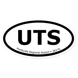 Huntsville Regional Airport (KUTS) Oval Sticker