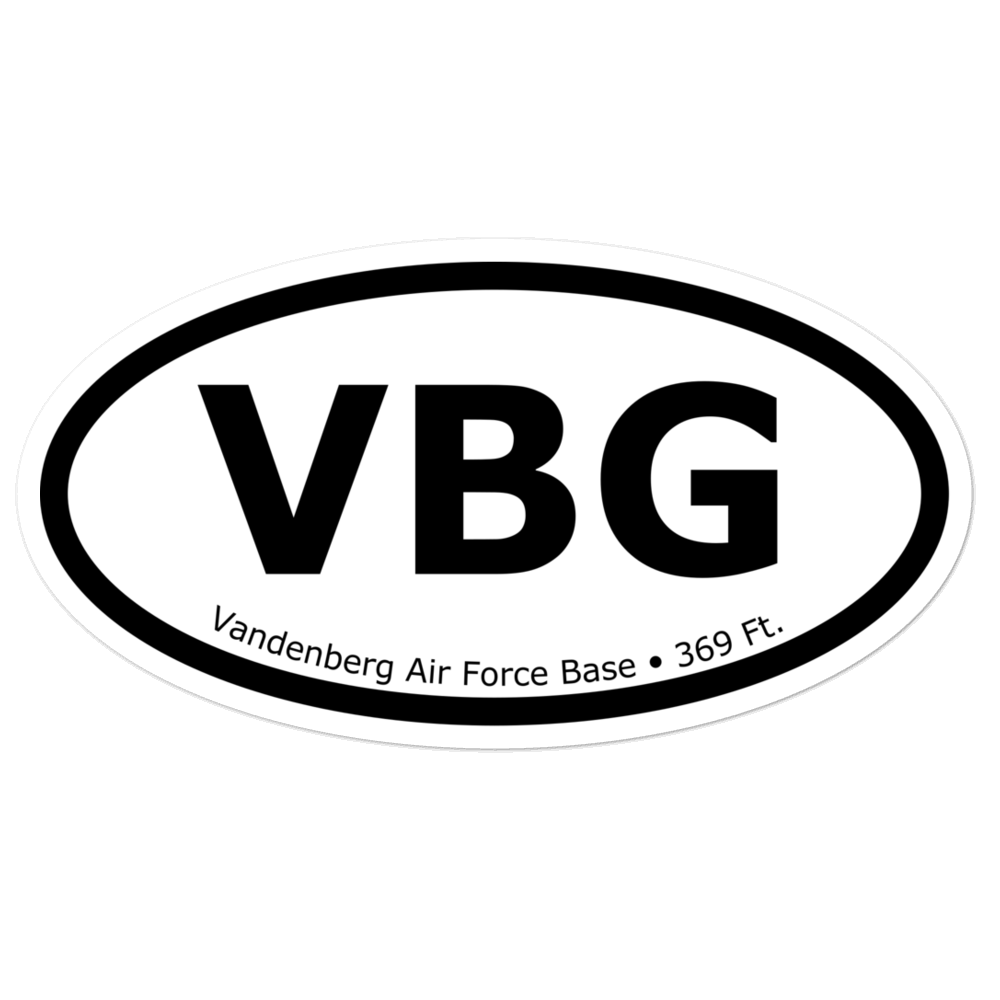 Vandenberg Air Force Base (KVBG) Oval Sticker 