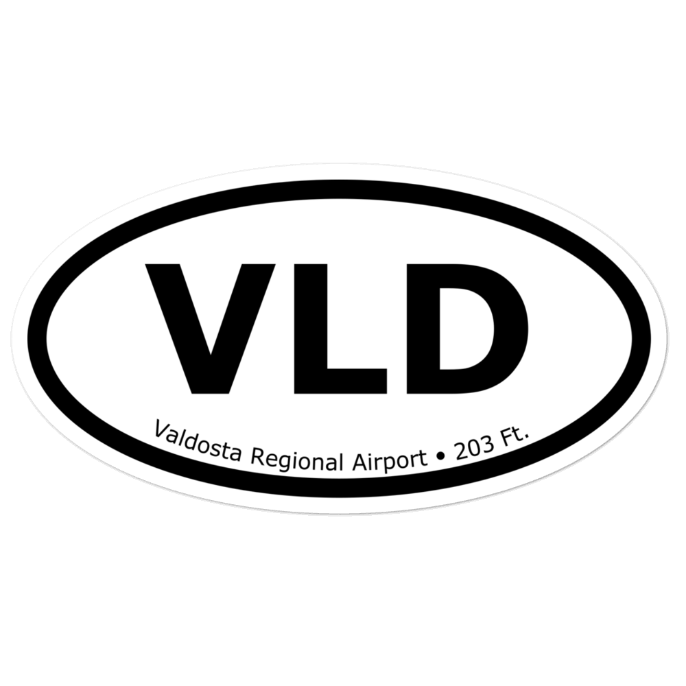 Valdosta Regional Airport (KVLD) Oval Sticker 