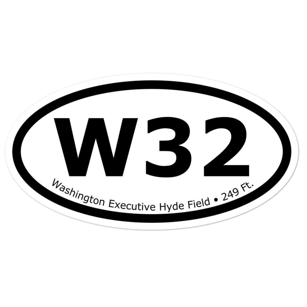 Washington Executive Hyde Field (KW32) Oval Sticker 