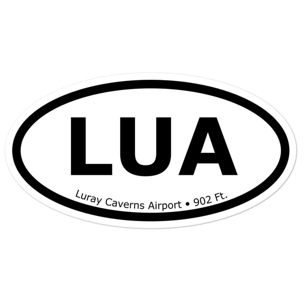 Luray Caverns Airport (KW45) Oval Sticker 