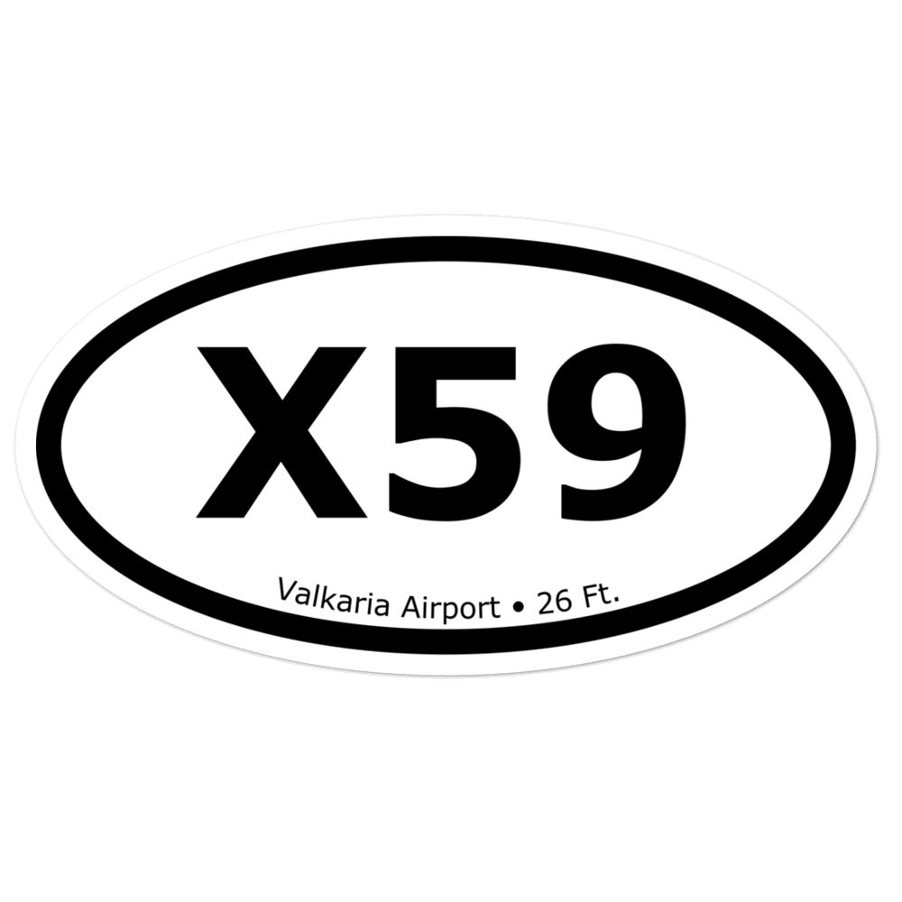 Valkaria Airport (KX59) Oval Sticker 