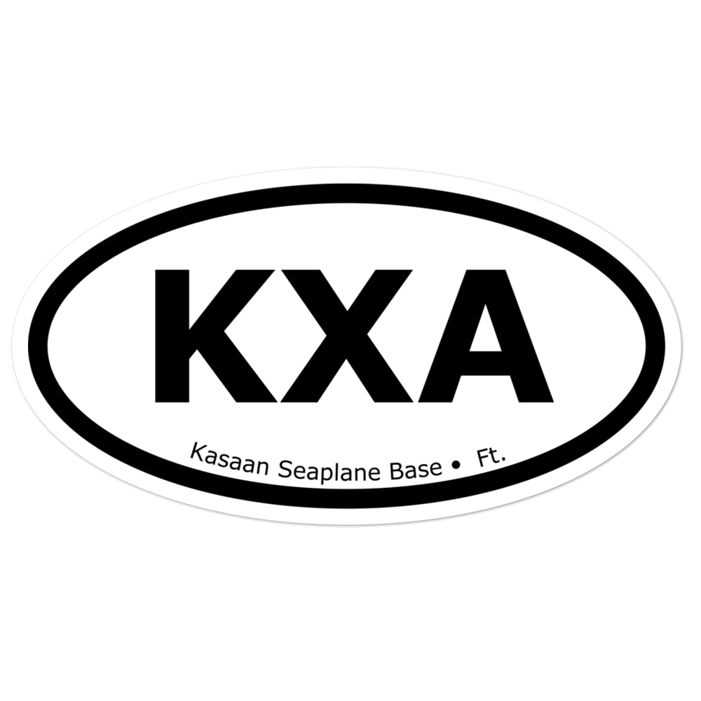 Kasaan Seaplane Base (KXA) Oval Sticker 