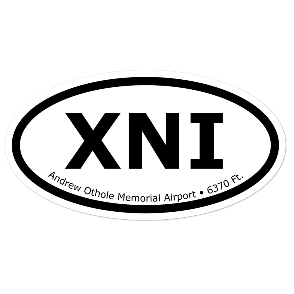 Andrew Othole Memorial Airport (KXNI) Oval Sticker 
