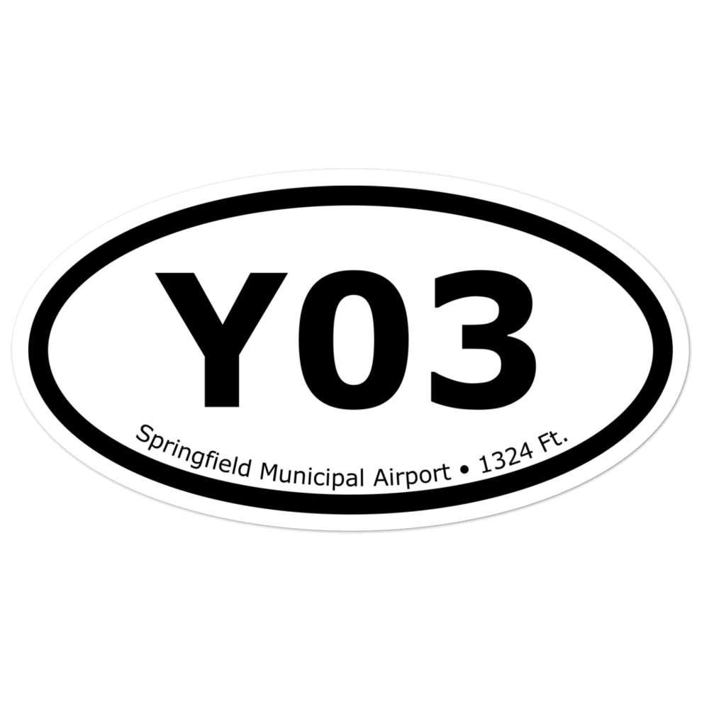 Springfield Municipal Airport (KY03) Oval Sticker 