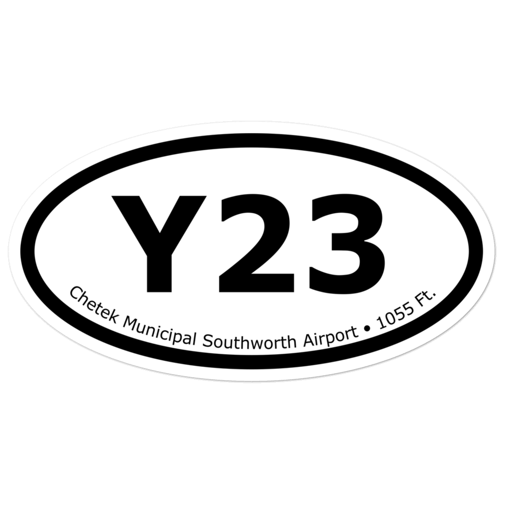 Chetek Municipal Southworth Airport (KY23) Oval Sticker 