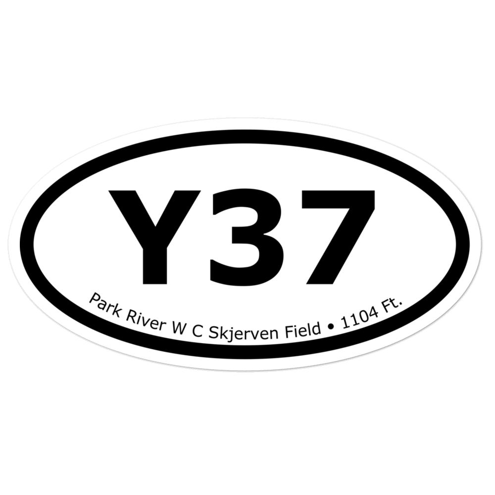 Park River W C Skjerven Field (KY37) Oval Sticker 