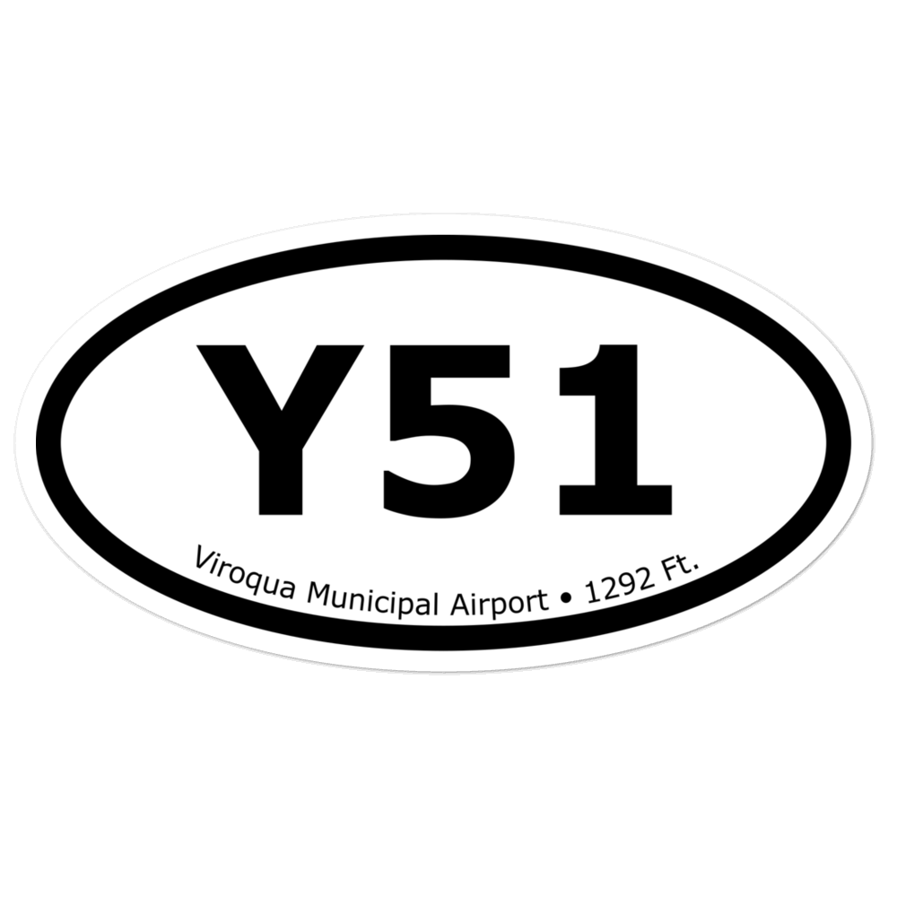Viroqua Municipal Airport (KY51) Oval Sticker 
