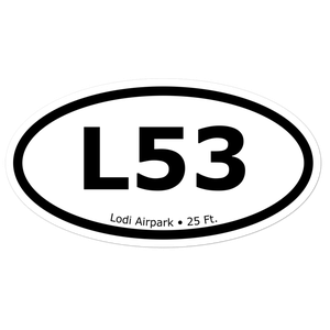 Lodi Airpark (L53) Oval Sticker