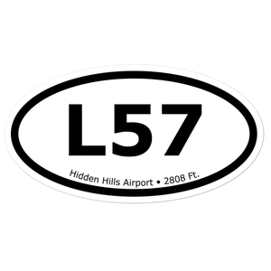 Hidden Hills Airport (L57) Oval Sticker