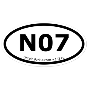 Lincoln Park Airport (N07) Oval Sticker