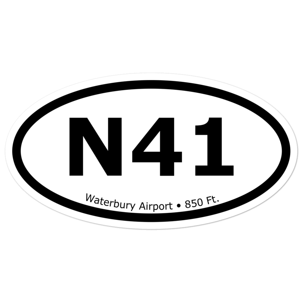 Waterbury Airport (N41) Oval Sticker 