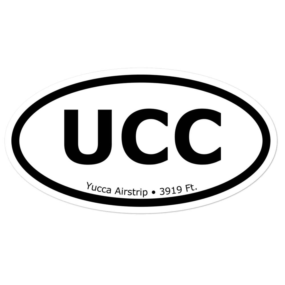 Yucca Airstrip (NV11) Oval Sticker 