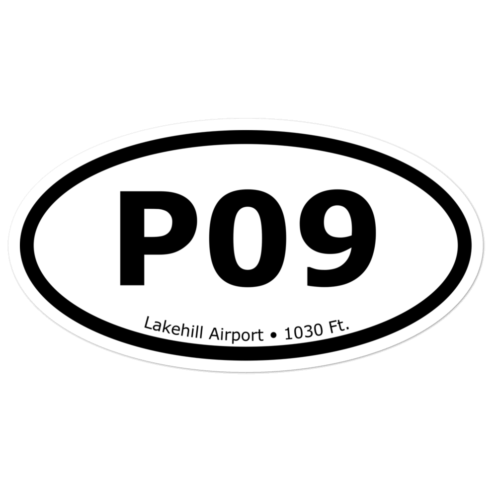 Lakehill Airport (P09) Oval Sticker 