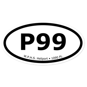 W.P.H.S. Heliport (P99) Oval Sticker