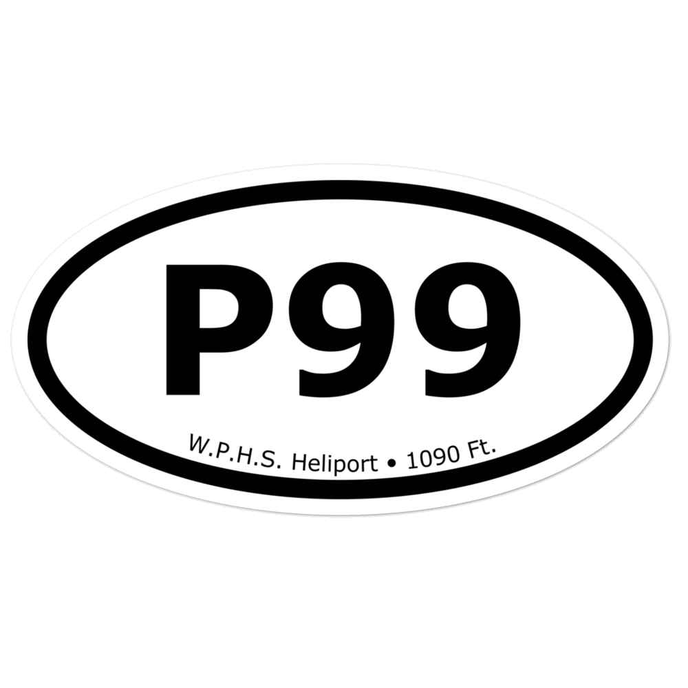 W.P.H.S. Heliport (P99) Oval Sticker 
