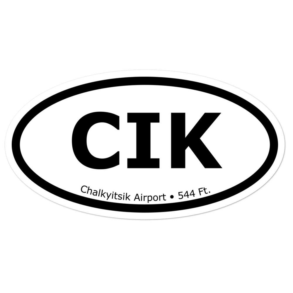 Chalkyitsik Airport (PACI) Oval Sticker 