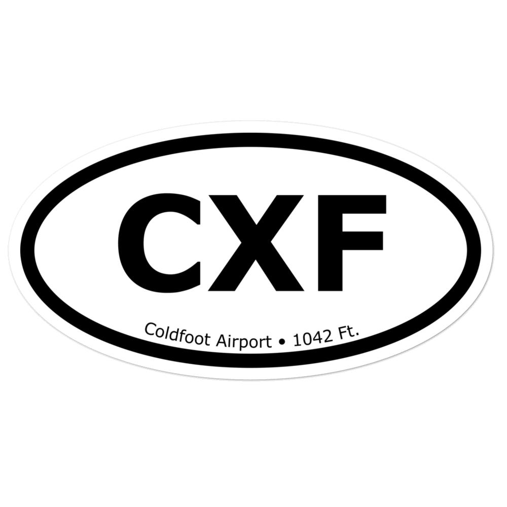 Coldfoot Airport (PACX) Oval Sticker 