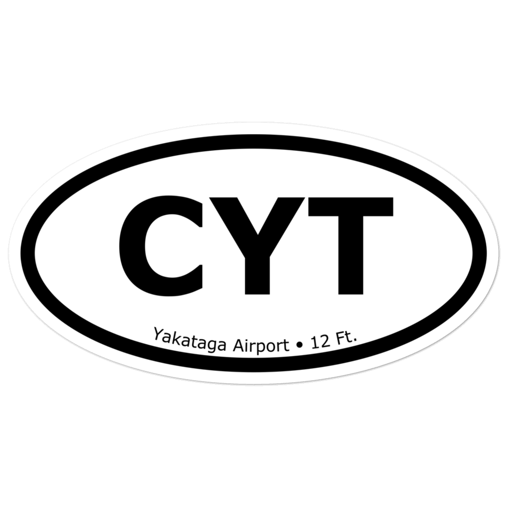 Yakataga Airport (PACY) Oval Sticker 