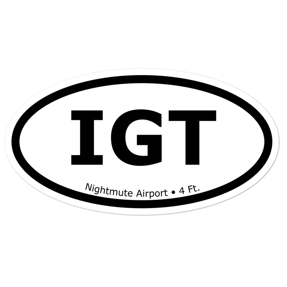 Nightmute Airport (PAGT) Oval Sticker 